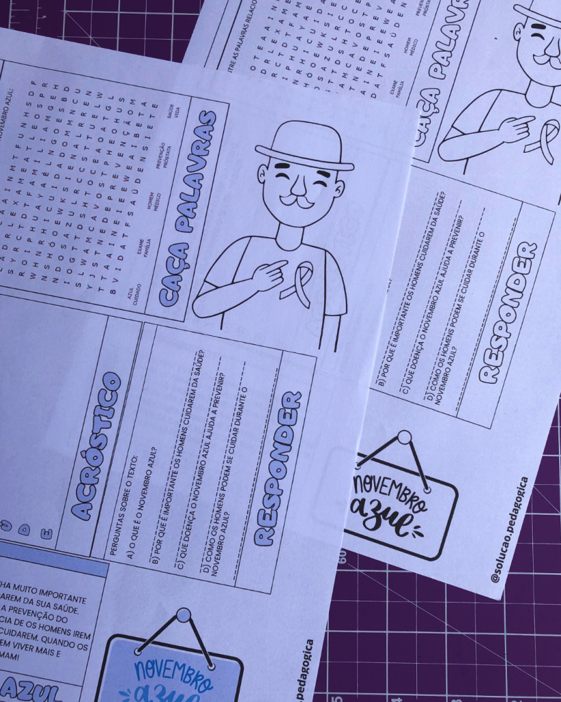 ATIVIDADE NOVEMBRO AZUL – Solução Pedagógica: para aulas mais ...