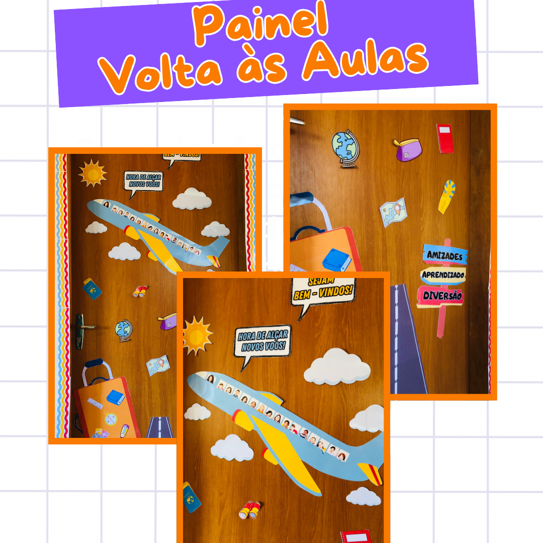PAINEL DE PORTA  VOLTA ÀS  AULAS