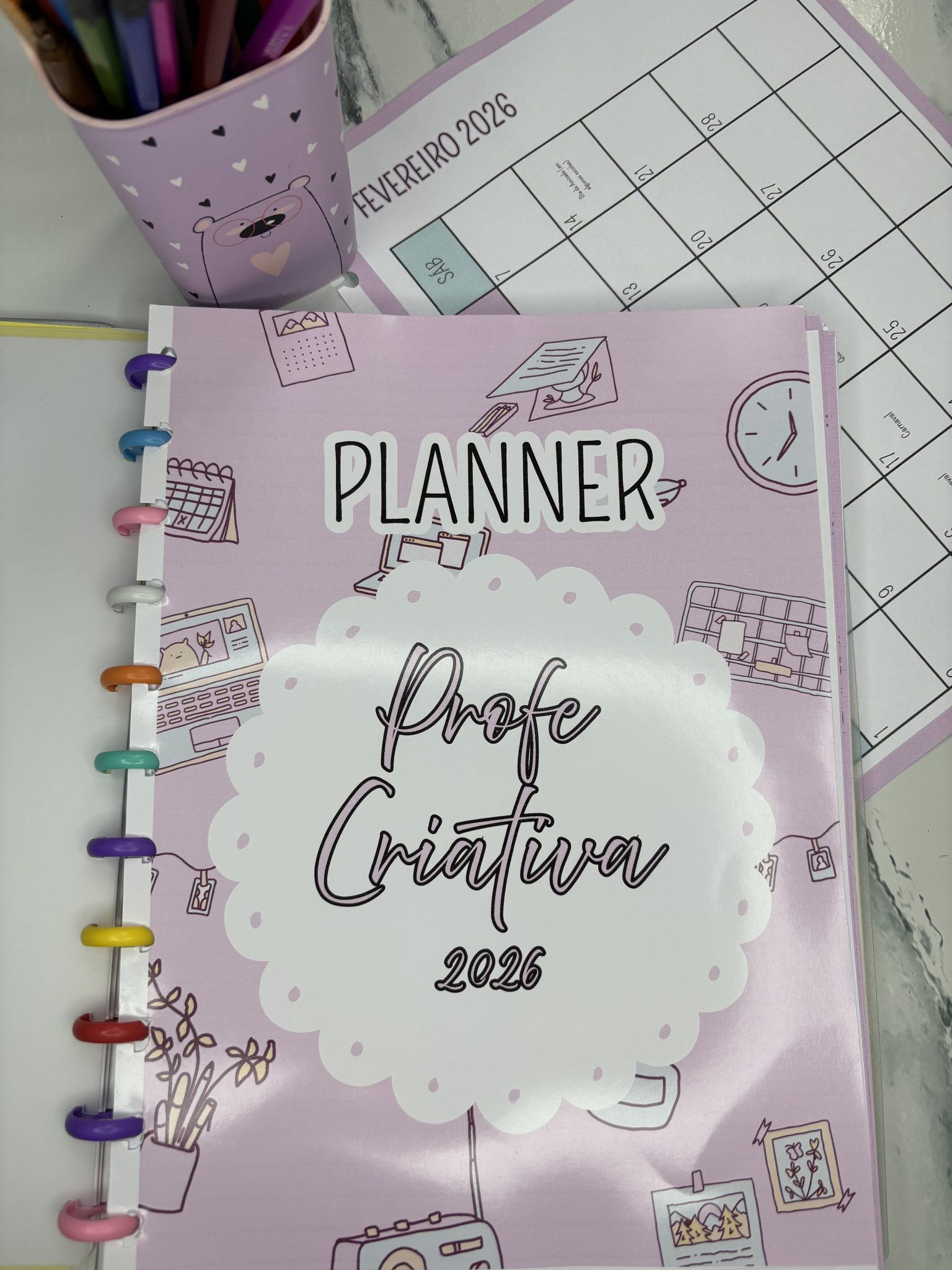 PLANNER PROFE CRIATIVA 2026 EDITÁVEL – COM RECURSOS GRATUITOS – Solução ...